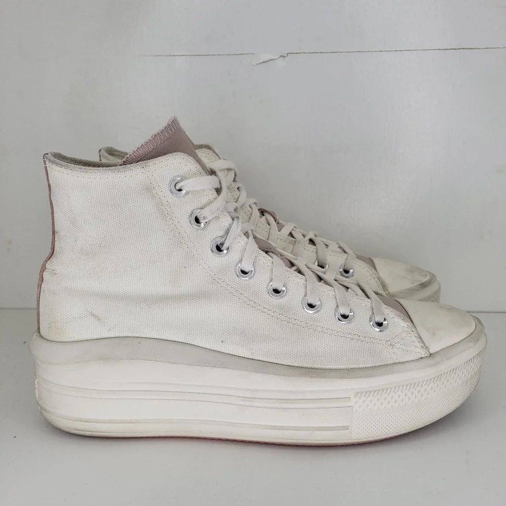 Converse Chuck Taylor All Star Move Platform High‎ Top Cream Pink Women's 9